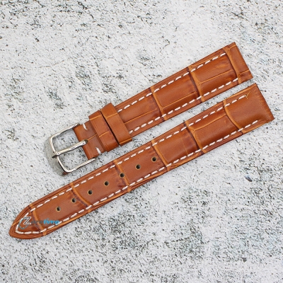 Каишка за часовник Hightone HT16-273, Кожена, Кафява, 16мм