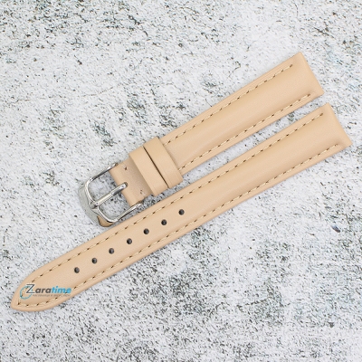 Каишка за часовник Hightone HT16-288A, Кожена, Бежова, 16мм