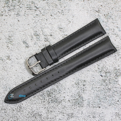 Каишка за часовник Hightone HT18-294V, Кожена, Черна, 18мм