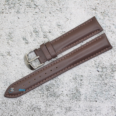 Каишка за часовник Hightone HT18-296V, Кожена, Кафява, 18мм