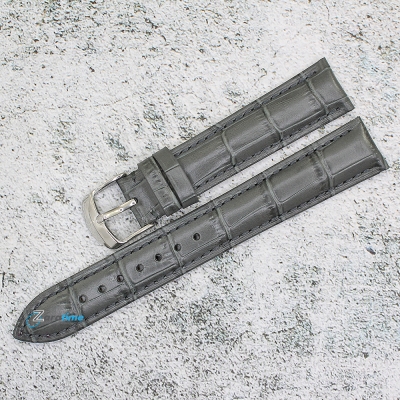 Каишка за часовник Hightone HT18-332, Кожена, Сива, 18мм