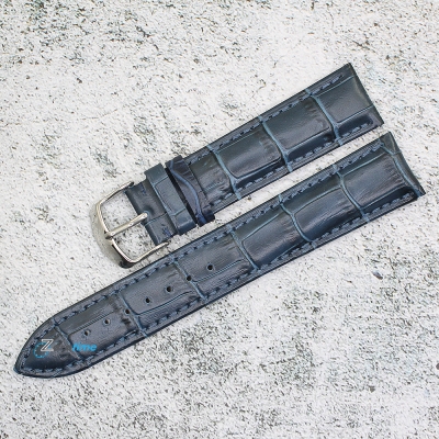 Каишка за часовник Hightone HT20-360V, Кожена, Синя, 20мм