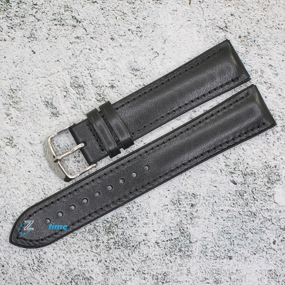 Каишка за часовник Hightone HT20-775, Кожа и полимер, Черна, 20мм