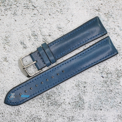 Каишка за часовник Hightone Premium HT20-778, Кожа и полимер, Синя, 20мм