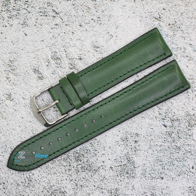 Каишка за часовник Hightone Premium HT20-780, Кожа и полимер, Зелена, 20мм
