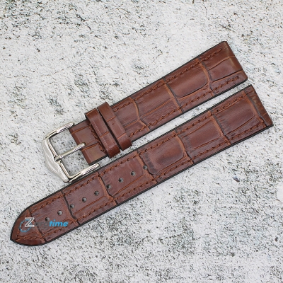 Каишка за часовник Hightone Premium HT20-782, Кожа и полимер, Кафява, 20мм