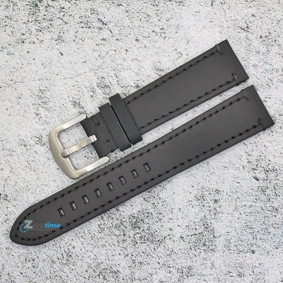 Каишка за часовник Hightone Premium HT20-A20S, Кожена, Черна, 20мм