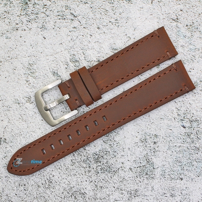 Каишка за часовник Hightone Premium HT20-A23S, Кожена, Кафява, 20мм