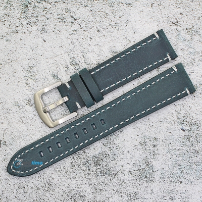 Каишка за часовник Hightone Premium HT20-A26S, Кожена, Синя, 20мм