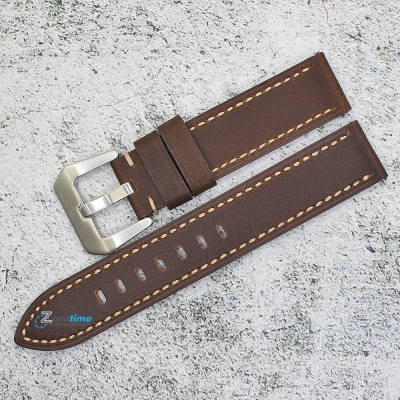 Каишка за часовник Hightone Premium HT20-A61S, Кожена, Кафява, 20мм