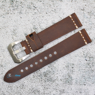 Каишка за часовник Hightone Premium HT20-A69S, Кожена, Кафява, 20мм