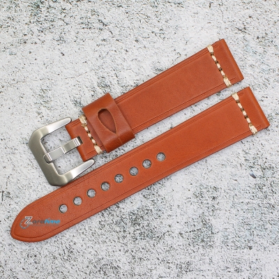 Каишка за часовник Hightone Premium HT20-A71S, Кожена, Кафява, 20мм