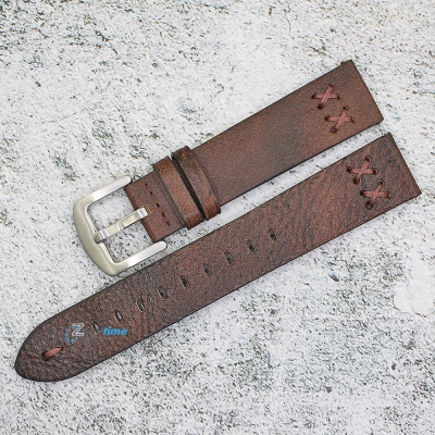 Каишка за часовник Hightone Premium HT20-A79S, Кожена, Кафява, 20мм