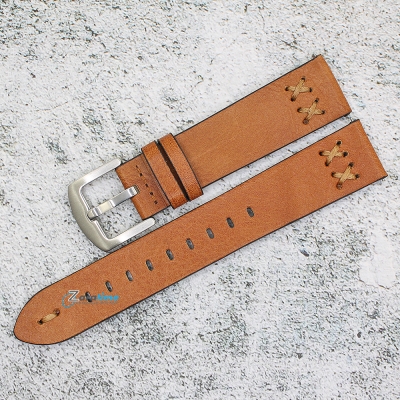 Каишка за часовник Hightone Premium HT20-A80S, Кожена, Кафява, 20мм