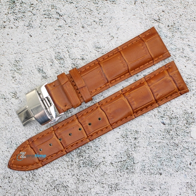 Каишка за часовник Hightone HT22-411, Кожена, Кафява, 22мм