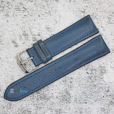 Каишка за часовник Hightone Premium HT22-818, Кожа и полимер, Синя, 22мм