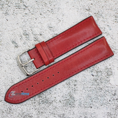 Каишка за часовник Hightone Premium HT22-819, Кожа и полимер, Бордо, 22мм