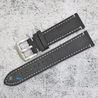 Каишка за часовник Hightone Premium HT22-A31S, Кожена, Черна, 22мм