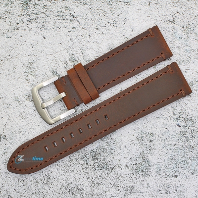 Каишка за часовник Hightone Premium HT22-A33S, Кожена, Кафява, 22мм