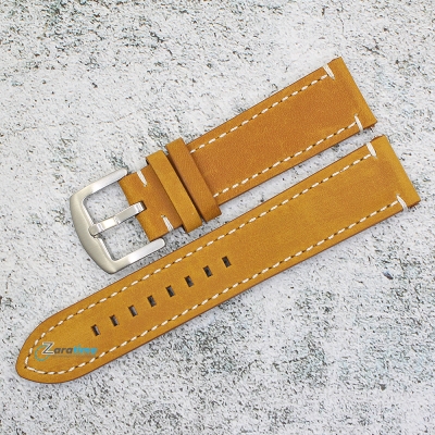 Каишка за часовник Hightone Premium HT22-A35S, Кожена, Кафява, 22мм