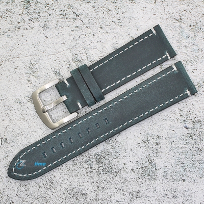 Каишка за часовник Hightone Premium HT22-A36S, Кожена, Синя, 22мм