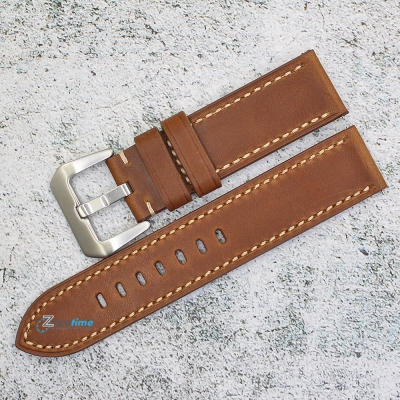 Каишка за часовник Hightone Premium HT22-A66S, Кожена, Кафява, 22мм