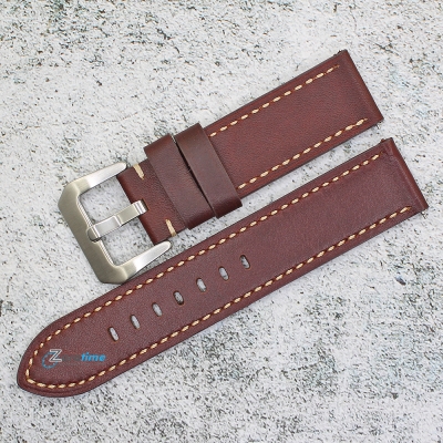 Каишка за часовник Hightone Premium HT22-A67S, Кожена, Кафява, 22мм