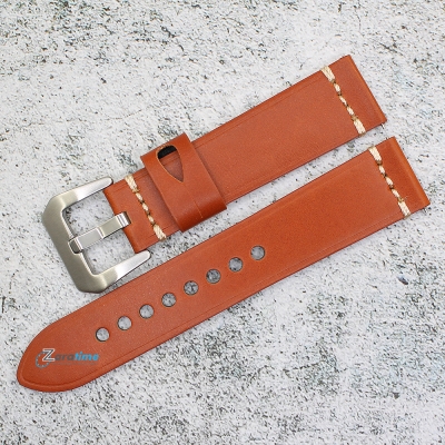 Каишка за часовник Hightone Premium HT22-A76S, Кожена, Кафява, 22мм