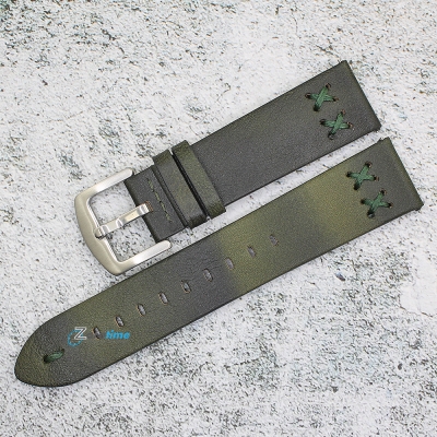 Каишка за часовник Hightone Premium HT22-A88S, Кожена, Зелена, 22мм