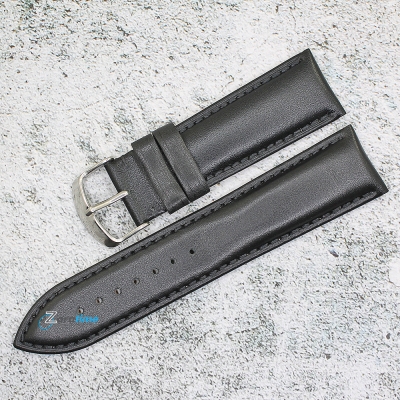 Каишка за часовник Hightone HT24-448V, Кожена, Черна, 24мм