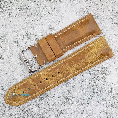 Каишка за часовник Hightone Premium HT24-583S, Кожена, Кафява, 24мм