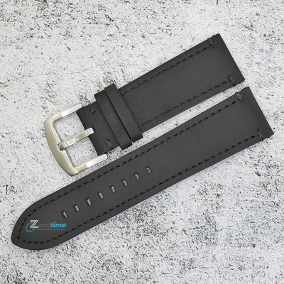 Каишка за часовник Hightone Premium HT24-A40S, Кожена, Черна, 24мм