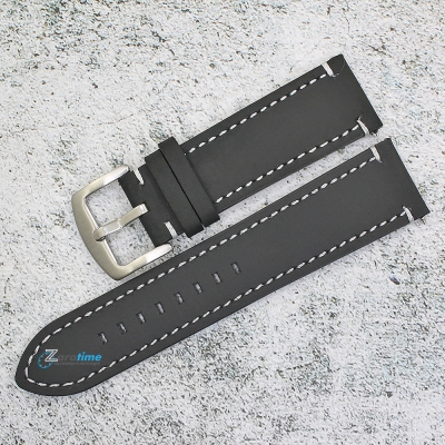 Каишка за часовник Hightone Premium HT24-A41S, Кожена, Черна, 24мм