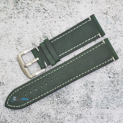 Каишка за часовник Hightone Premium HT24-A47S, Кожена, Зелена, 24мм