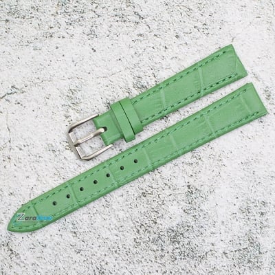 Каишка за часовник Lyon LY14196, Кожена, Зелена, 14мм