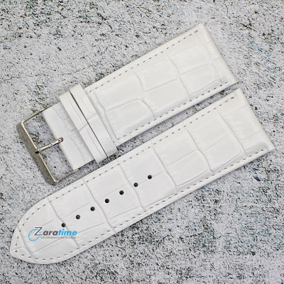 Каишка за часовник Lyon LY3060, Кожена, Бяла, 30мм