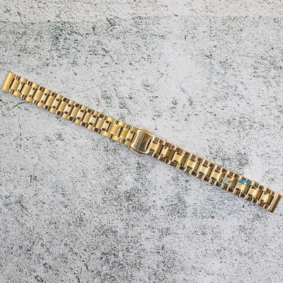 Верижка за часовник ML12-6018G, Стоманена, Златиста, 12мм