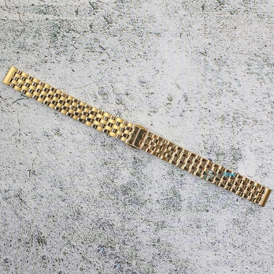 Верижка за часовник ML12-6019G, Стоманена, Златиста, 12мм