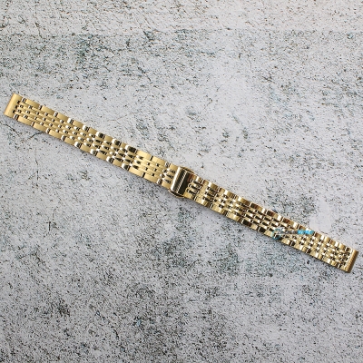 Верижка за часовник ML12-6020G, Стоманена, Златиста, 12мм