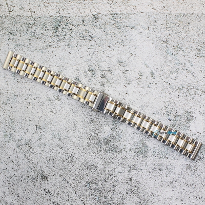 Верижка за часовник ML16-6018BC, Стоманена, Биколор, 16мм