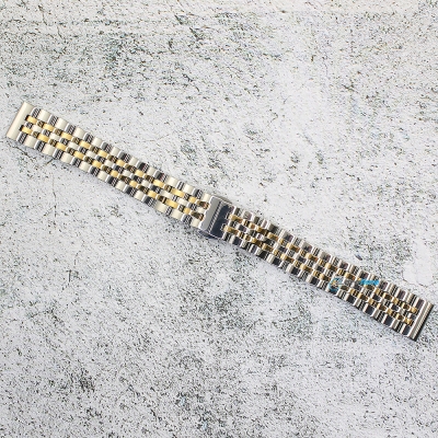 Верижка за часовник ML16-6019BC, Стоманена, Биколор, 16мм