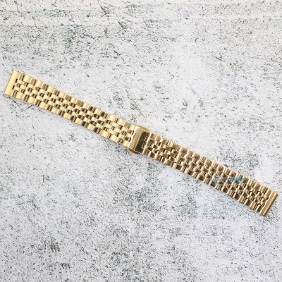 Верижка за часовник ML16-6019G, Стоманена, Златиста, 16мм