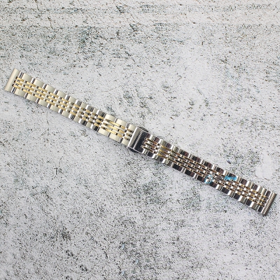 Верижка за часовник ML16-6020BC, Стоманена, Биколор, 16мм