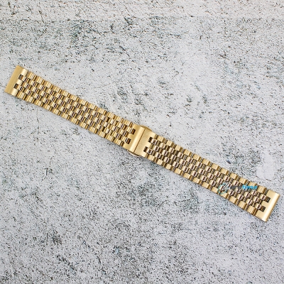 Верижка за часовник ML19-6023G, Стоманена, Златиста, 19мм