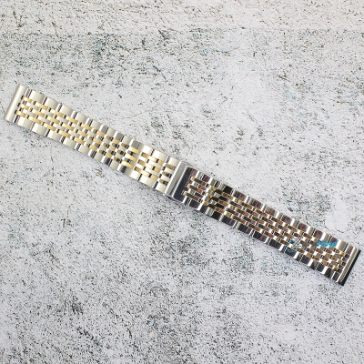 Верижка за часовник ML20-6020BCG, Стоманена, Биколор, 20мм