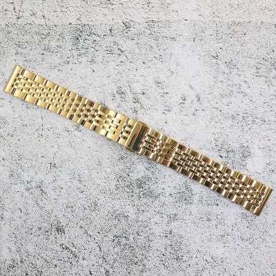 Верижка за часовник ML20-6020G, Стоманена, Златиста, 20мм