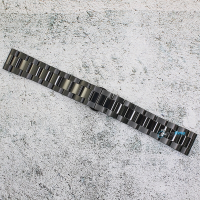 Верижка за часовник ML20-6022B, Стоманена, Черна, 20мм