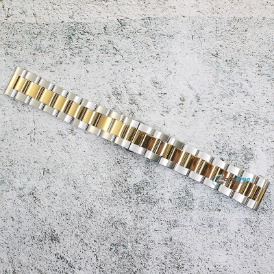 Верижка за часовник ML20-6022BCG, Стоманена, Биколор, 20мм