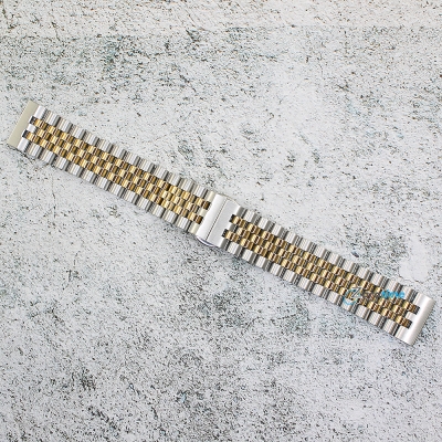 Верижка за часовник ML20-6023BCG, Стоманена, Биколор, 20мм