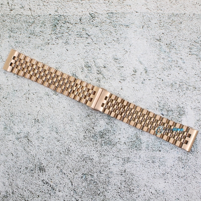 Верижка за часовник ML20-6023RG, Стоманена, Розово злато, 20мм